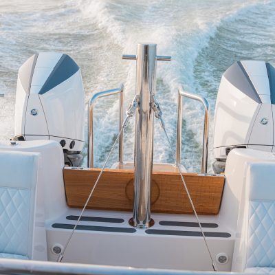 Wrapped Twin Mercury 450 HP Outboards Wrapped Twin Mercury 450 HP Outboards